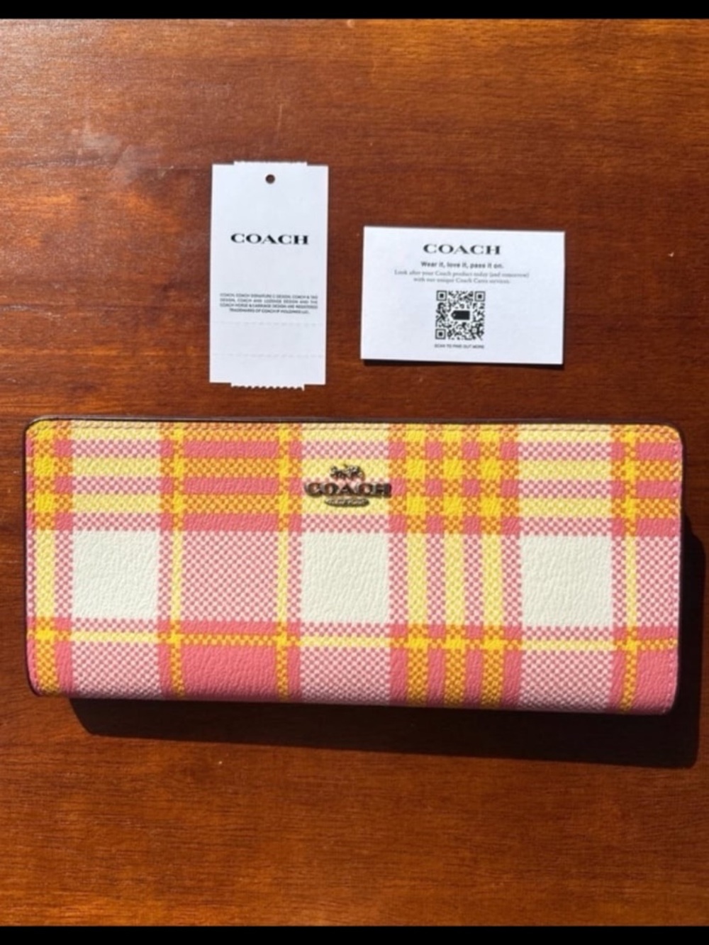 NWT Coach slim long wallet